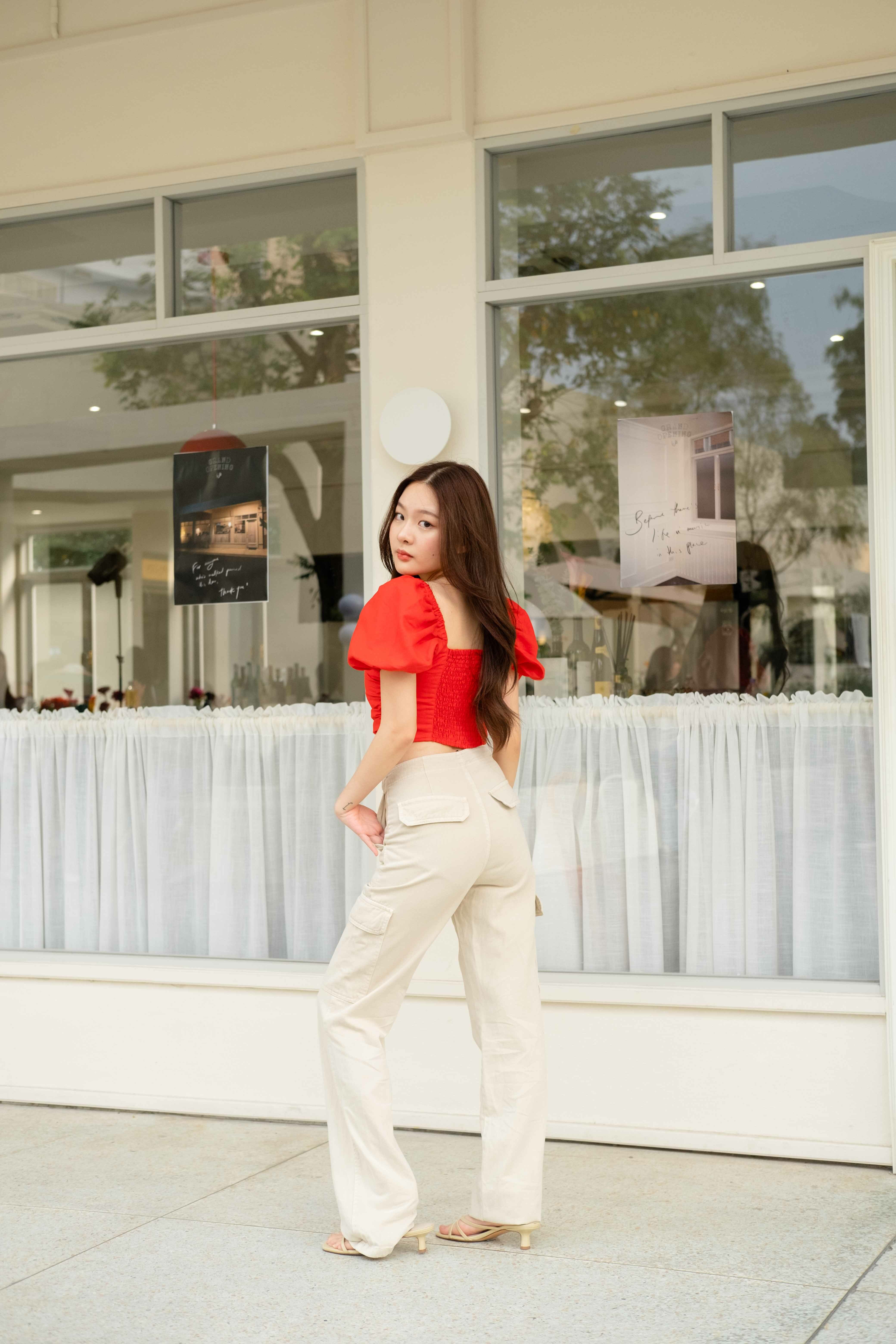 Bethany Linen Top - Red