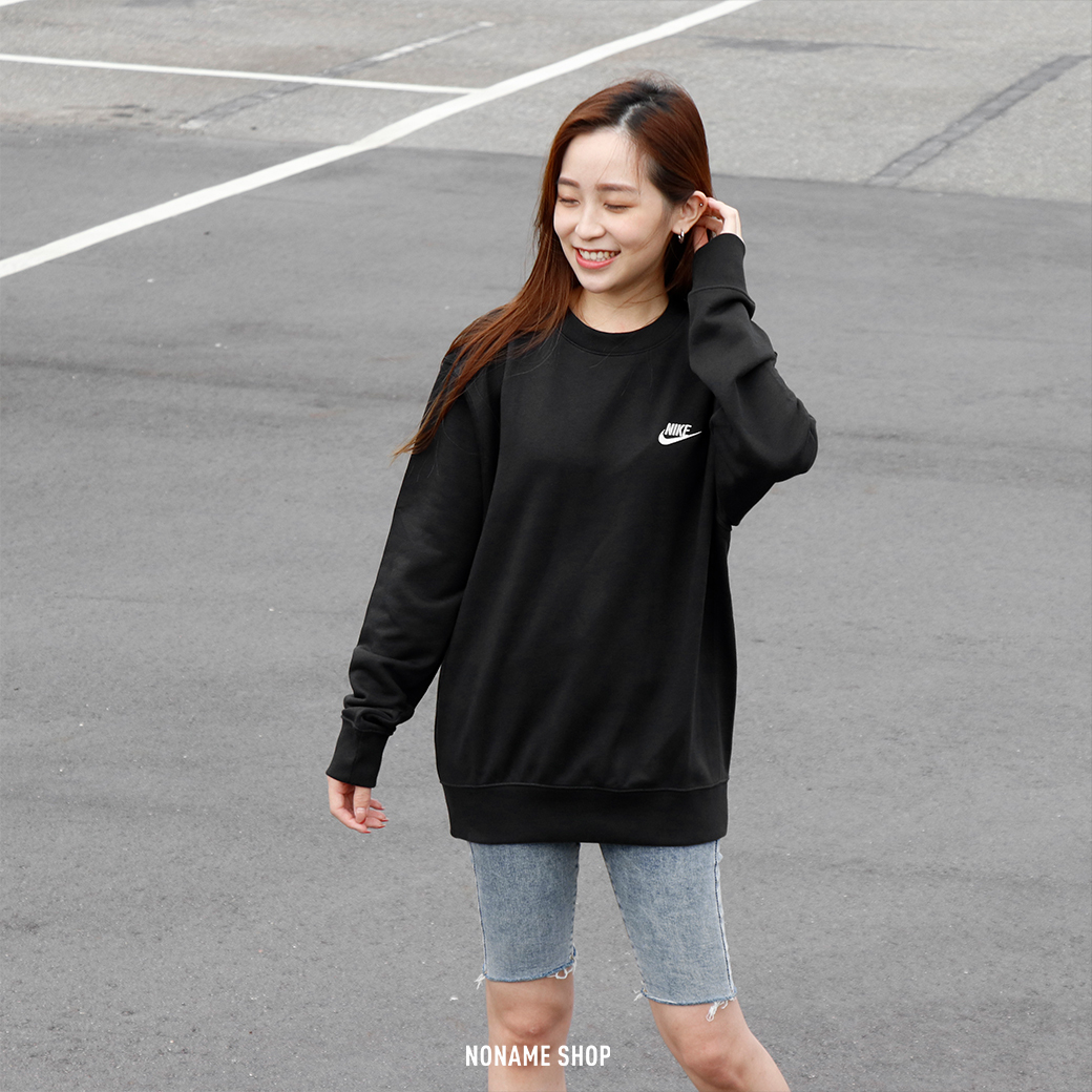 NIKE French Terry Crew 基本款 字勾 Logo 大學Tee 兩色 (男款)