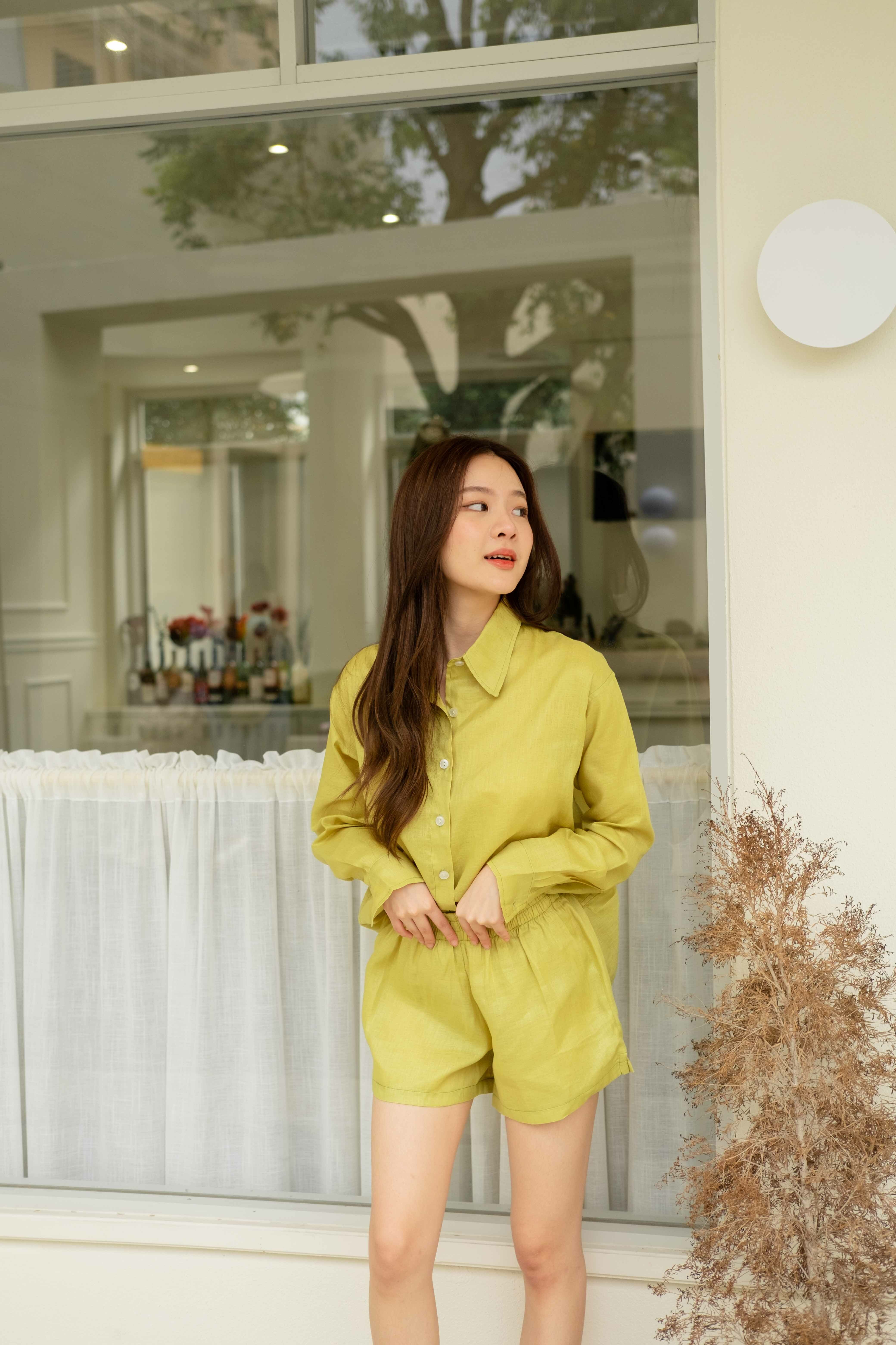 Felicia Linen Coordinates - Green