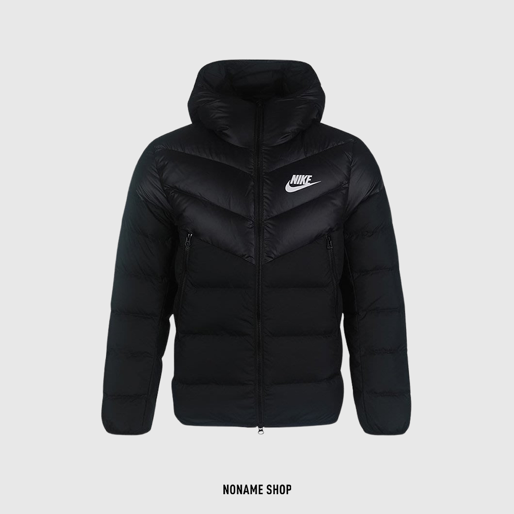 Nike NSW 字勾 羽絨 鋪棉 連帽 外套 黑 (男款)