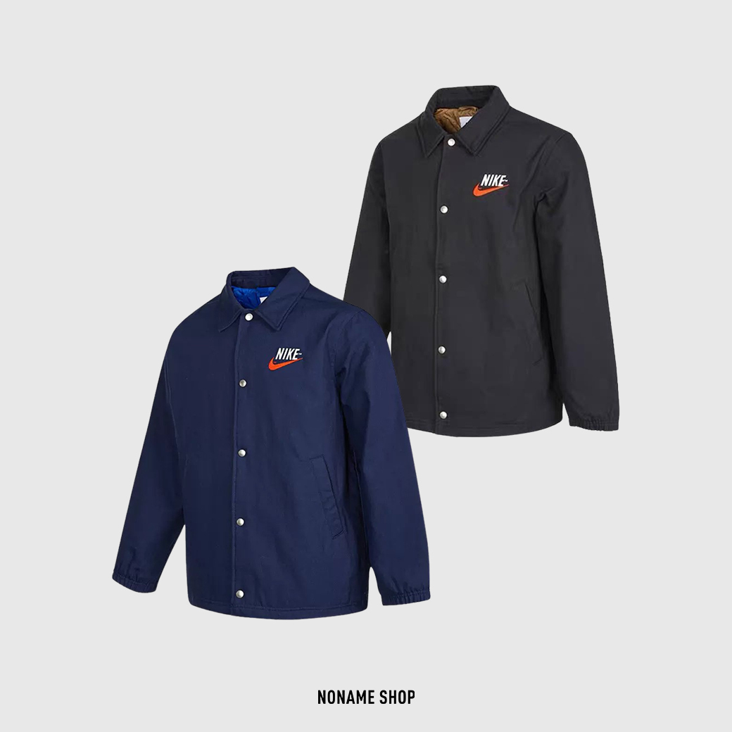 NIKE 刷舊 立領 刺繡 教練外套 兩色 (男款)