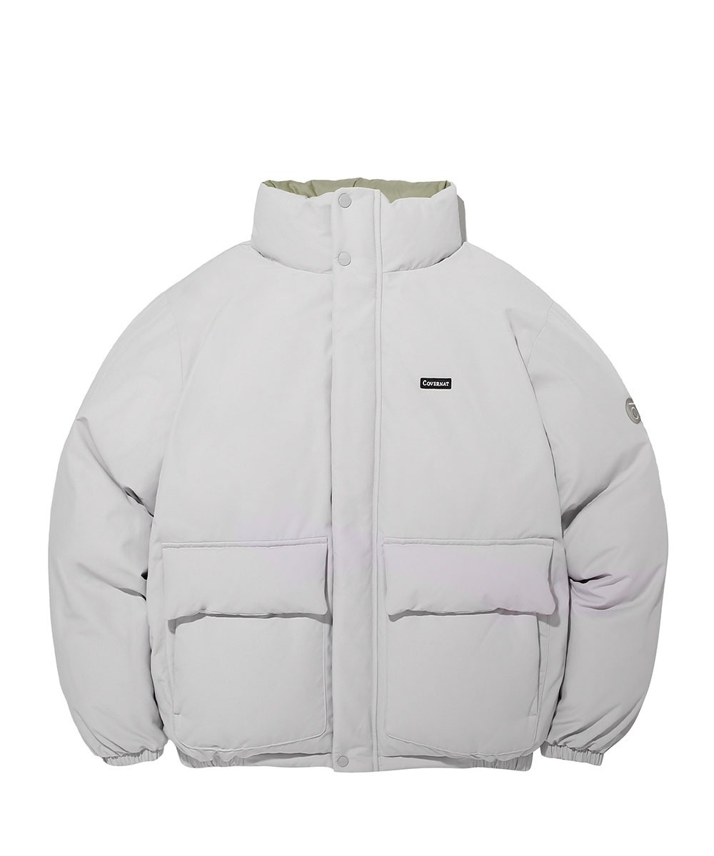 COVERNAT  雙面 短款 羽絨外套 灰色