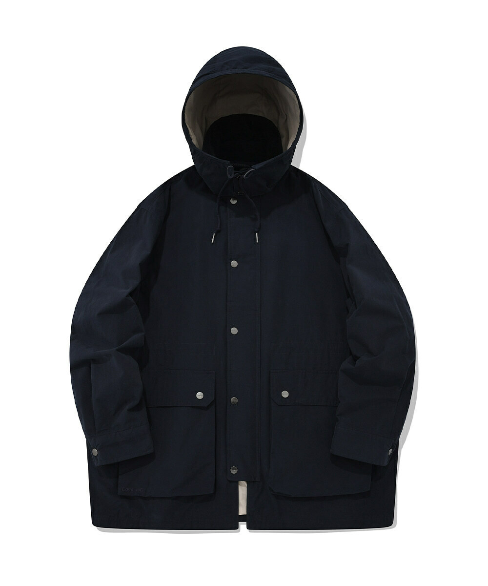COVERNAT 打蠟狩獵 夾克外套 大衣 海軍藍