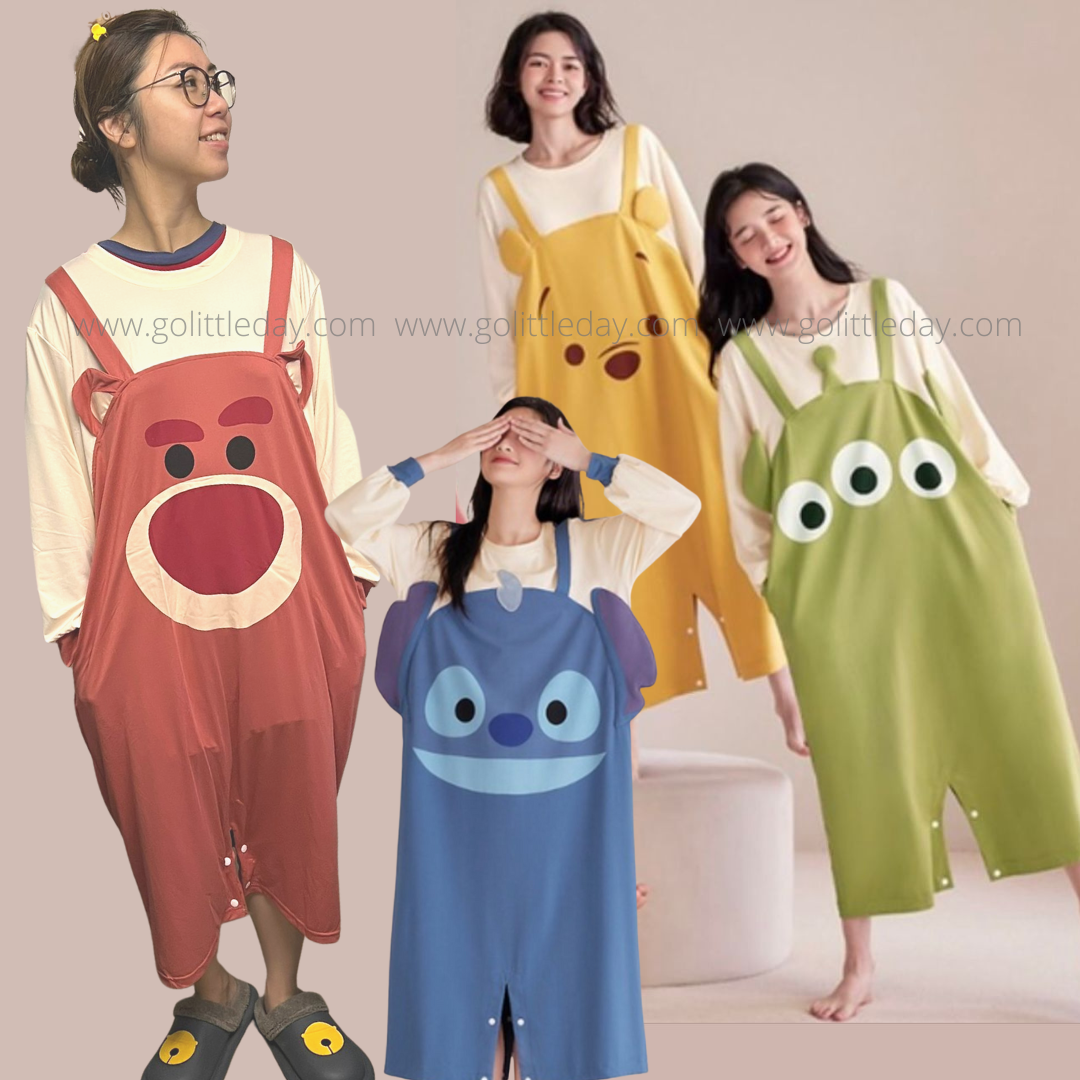 台灣 Disney 成人可愛連體裙褲睡衣 | Party 首選 | Lotso | Stitch | Pooh | Alien (逢星期日截單後14-21個工作天發貨)