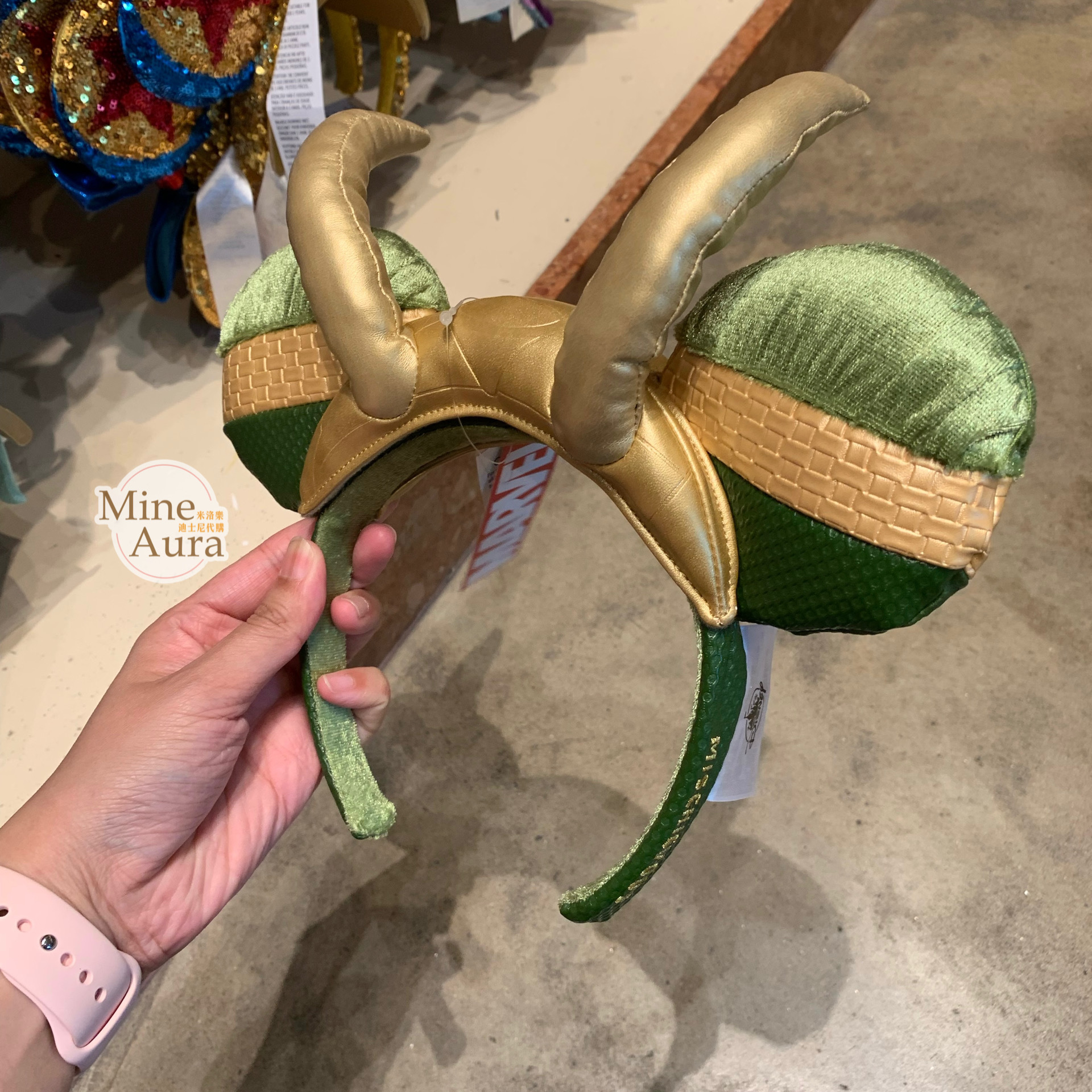 洛基 Loki 米奇耳朵造型 髮圈 髮箍 漫威 Marvel -香港迪士尼樂園