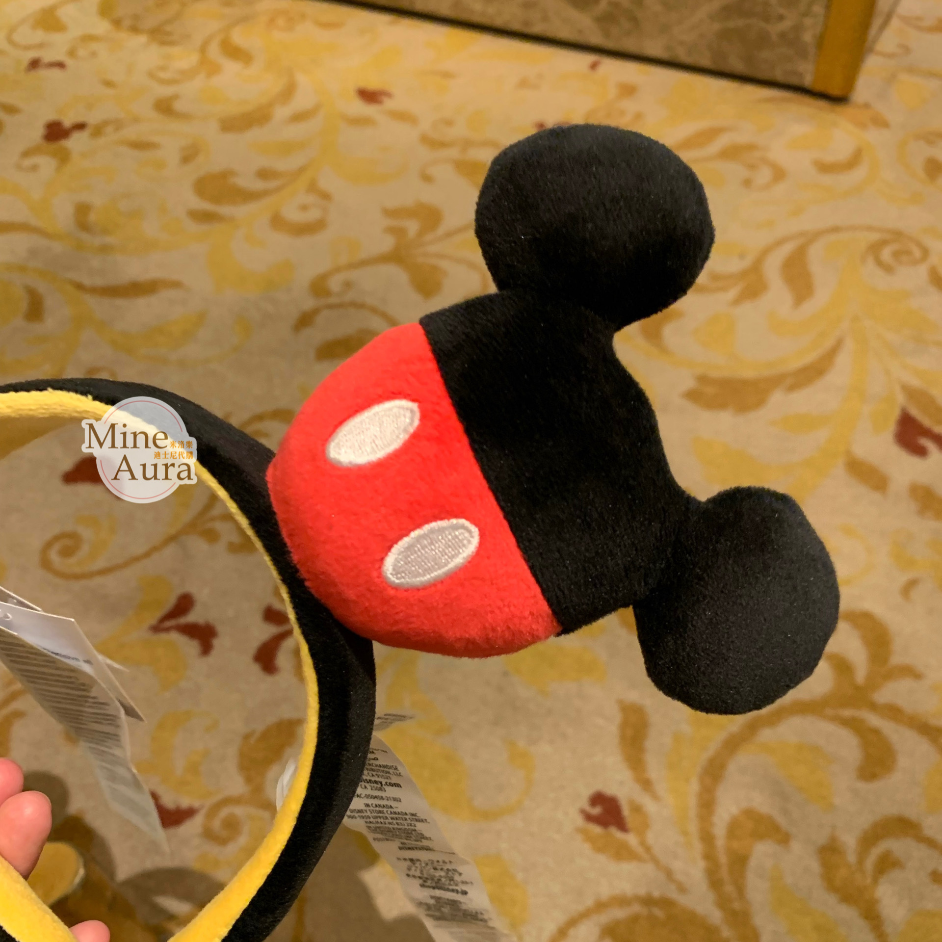 米奇 Mickey 雙米奇頭 絨毛 造型 髮圈 髮箍 -香港迪士尼樂園