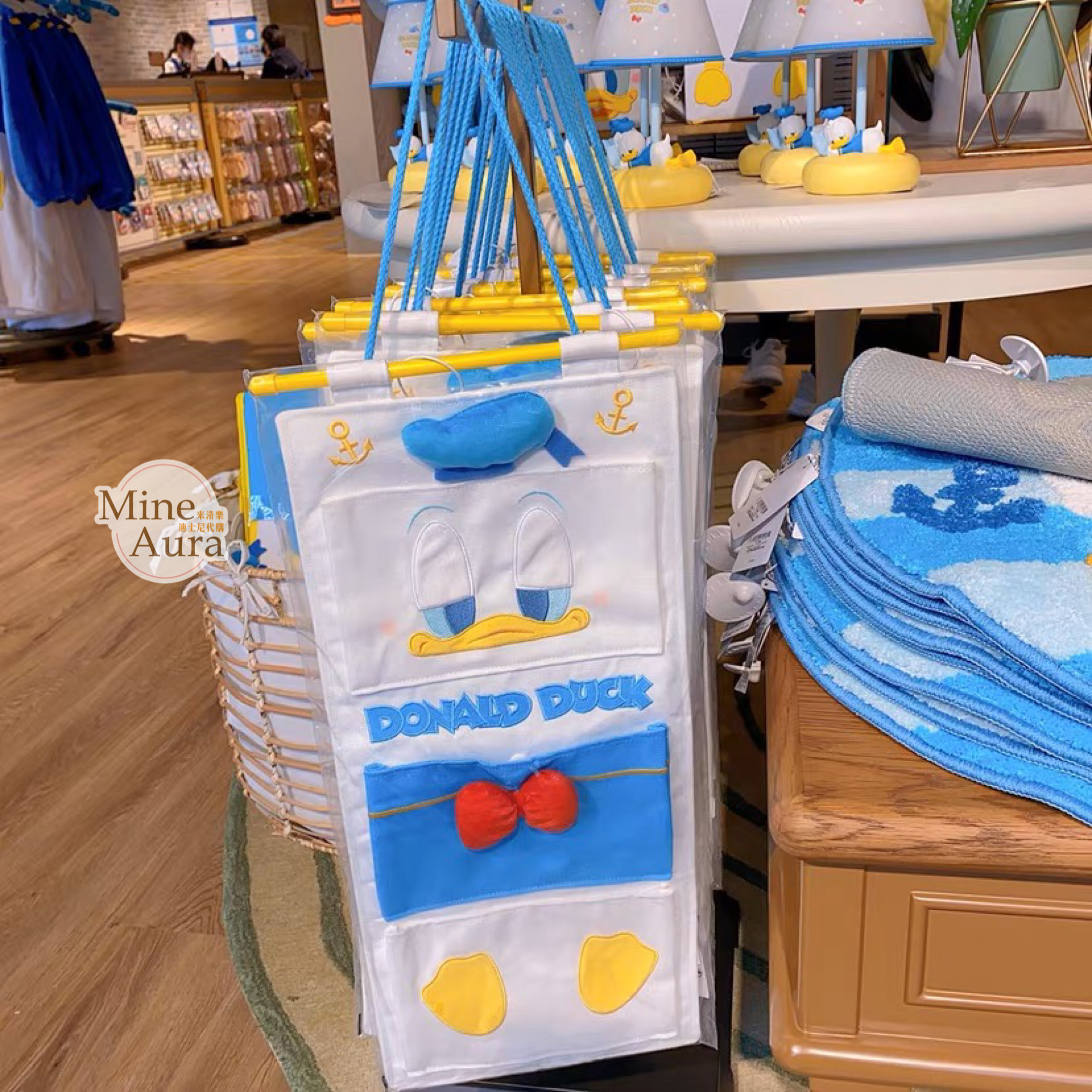 唐老鴨 Donald 睡顏 圖案 收納袋 掛袋 -上海迪士尼樂園