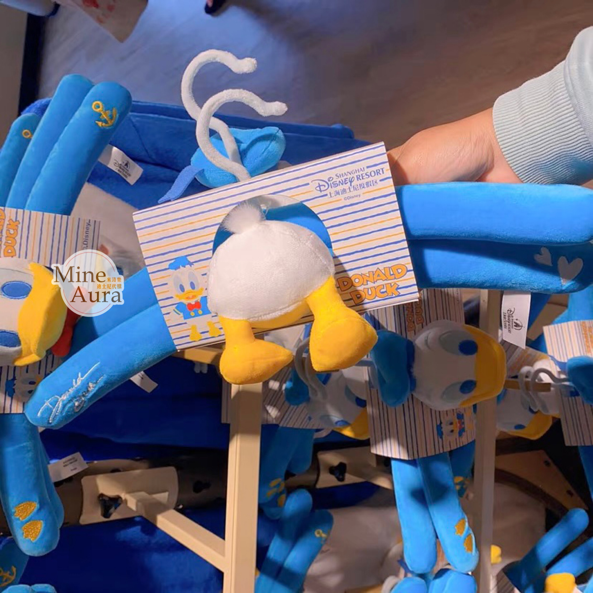 唐老鴨 Donald 大頭絨毛造型 衣架 2入組 -上海迪士尼樂園