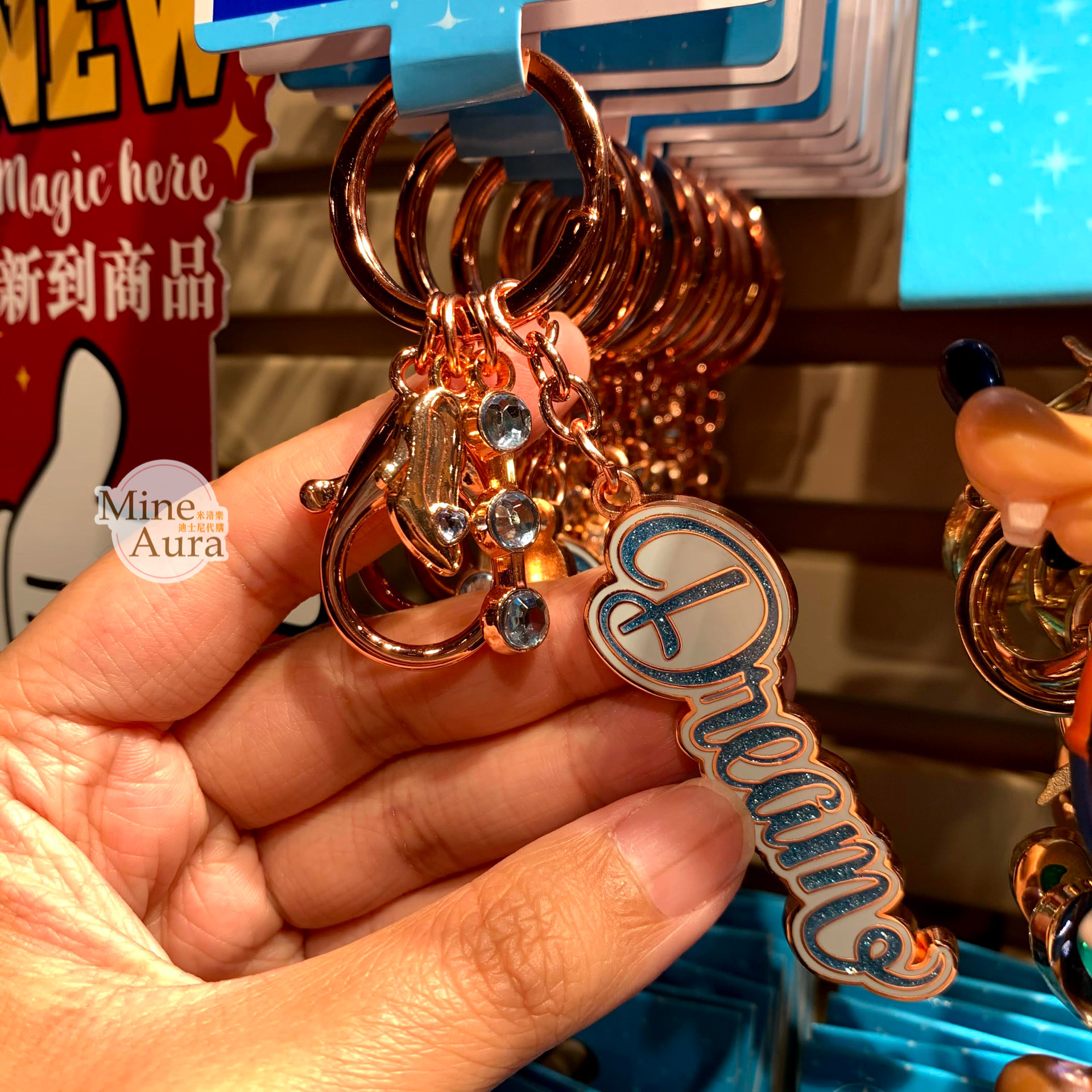 Dream 夢想 金屬 鑰匙圈 吊飾 -香港迪士尼樂園