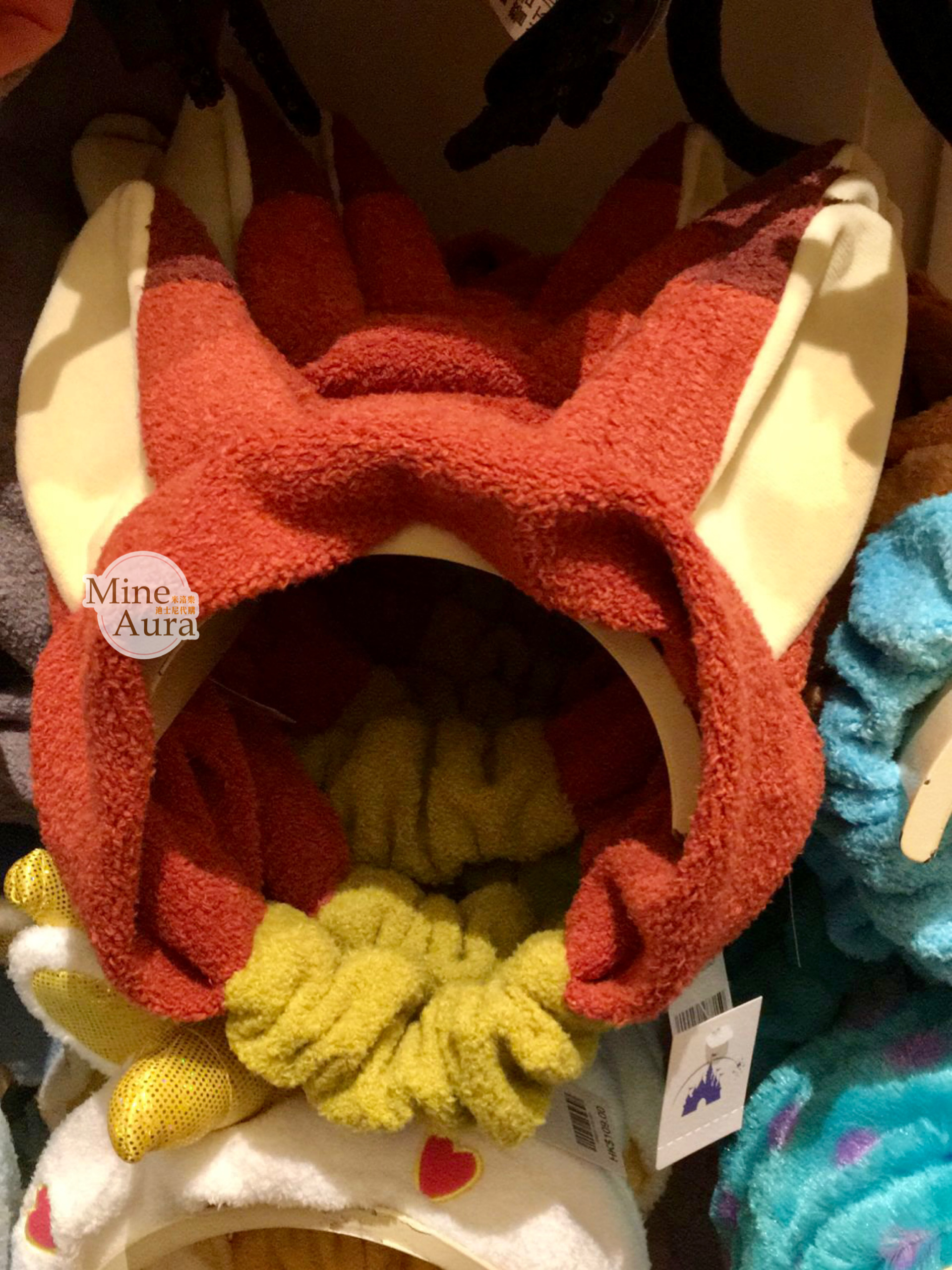 胡尼克 Nick 狐狸 絨毛 立體耳朵造型 髮帶 洗臉髮帶 動物方城市 Zootopia -香港迪士尼樂園