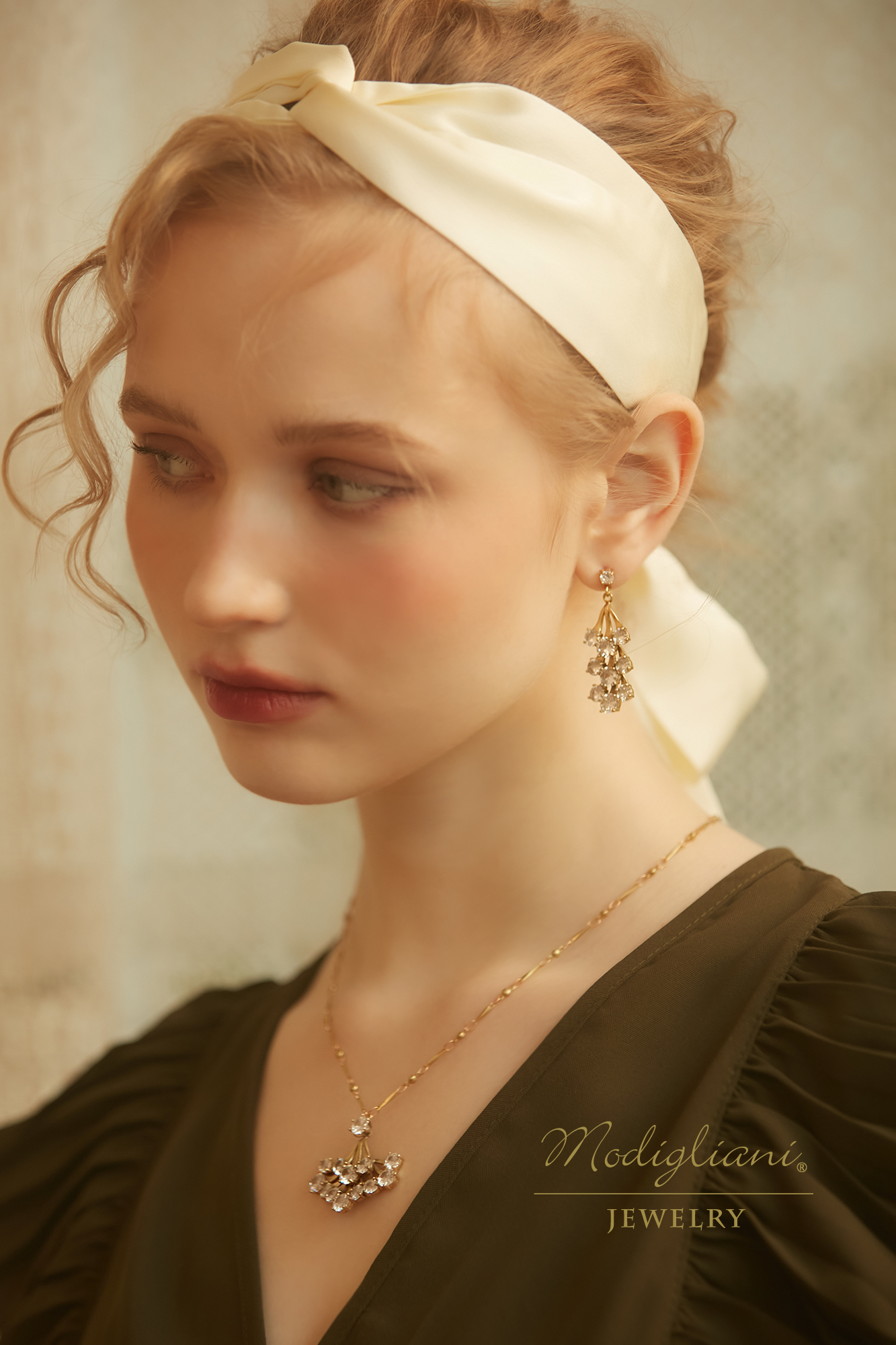 黃銅飾品,黃銅,鋯石,長項鍊,華麗,搶眼,項鍊