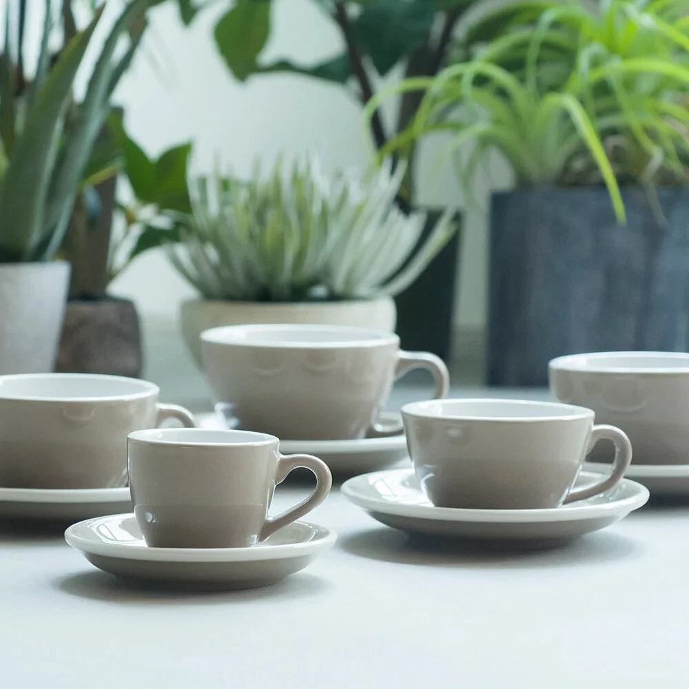 【Hook's嚴選】LOVERAMICS 愛陶樂 | 蛋形系列 - 卡布奇諾杯盤組250ml (多色可選)