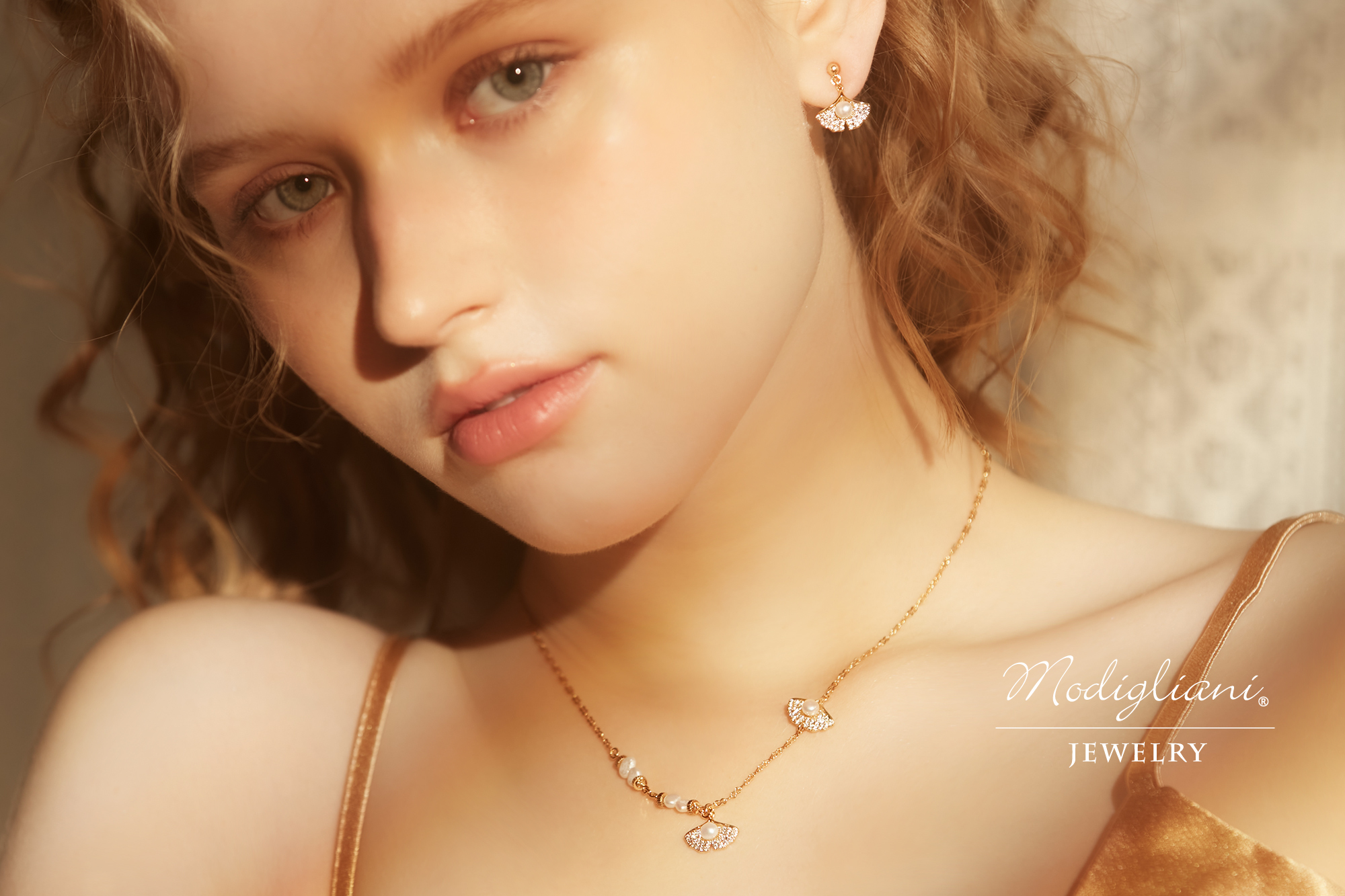 18KGP 秋陽銀杏項鍊