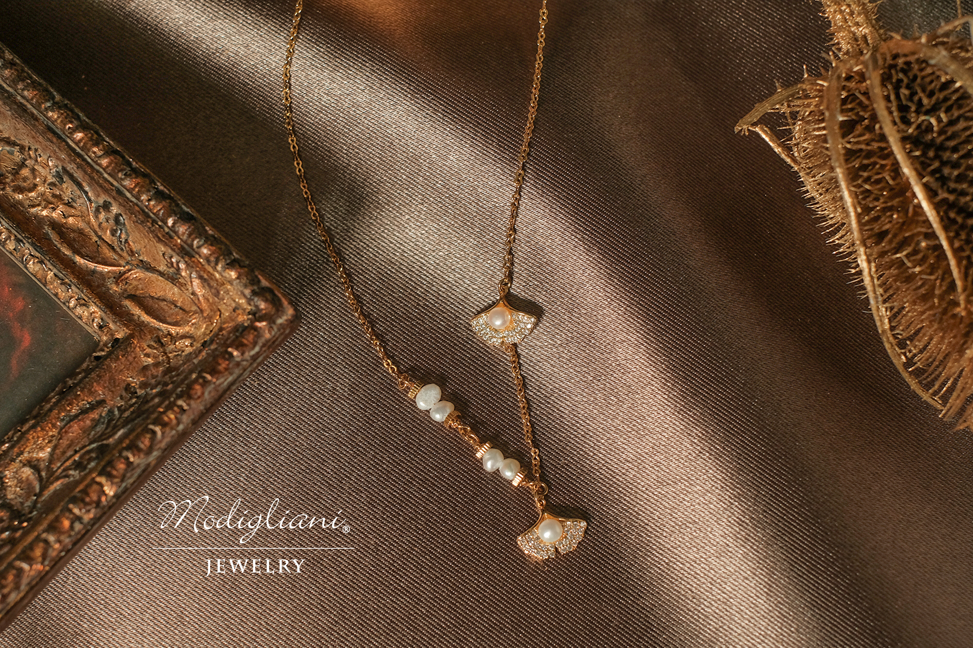 黃銅飾品,黃銅,銀杏,百搭,花草,氣質,18K金,天然珍珠,仙女,鋯石