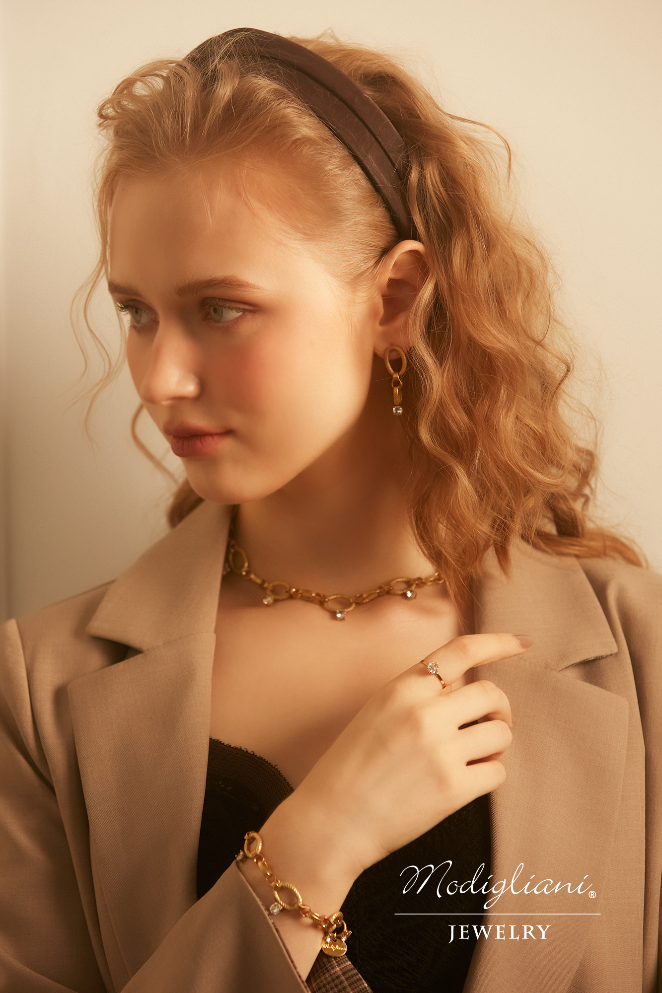 黃銅飾品,項鍊,飾品,黃銅,鋯石,個性,頸鍊,搶眼