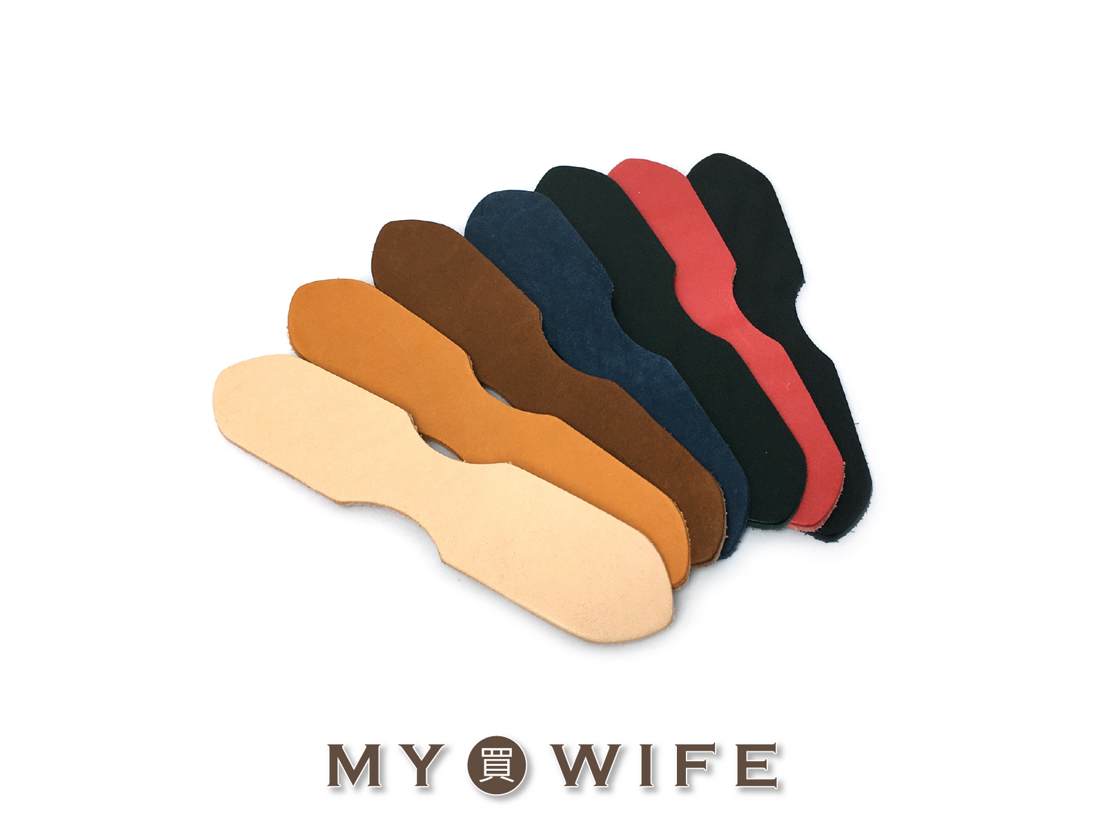 掛耳皮片_側掛耳/D環座/植鞣革_7色【B24110】