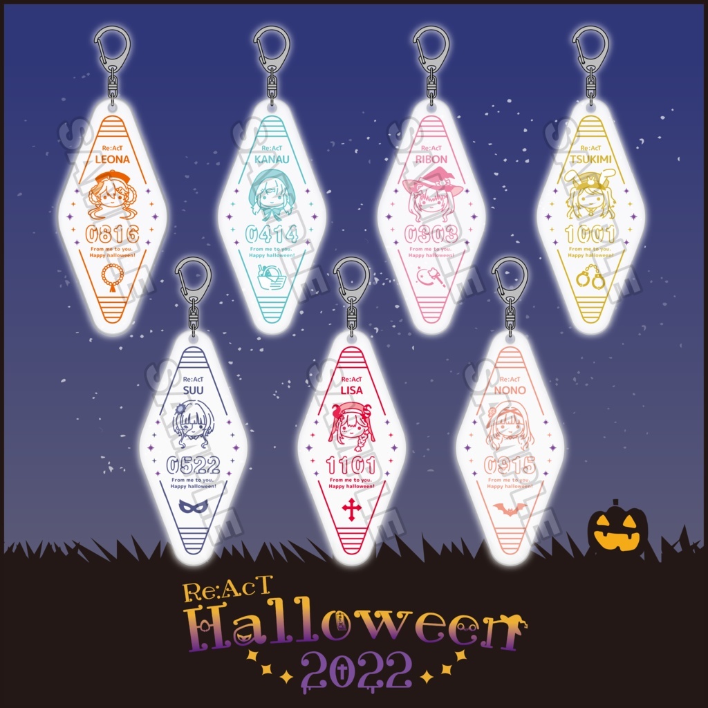 「ACG.GO」Re:AcT VTUBER Halloween #2 Motel風亞克力匙扣