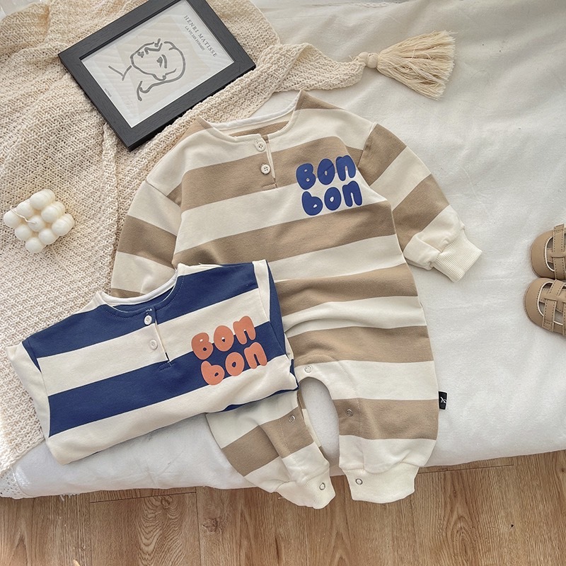 bonbon條紋包屁爬服