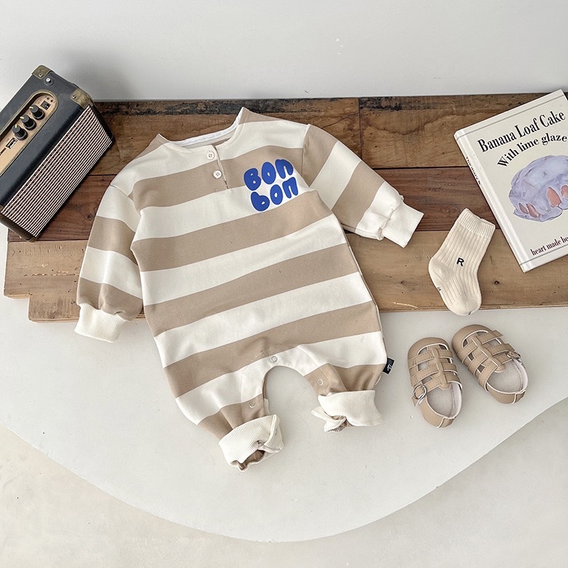 bonbon條紋包屁爬服