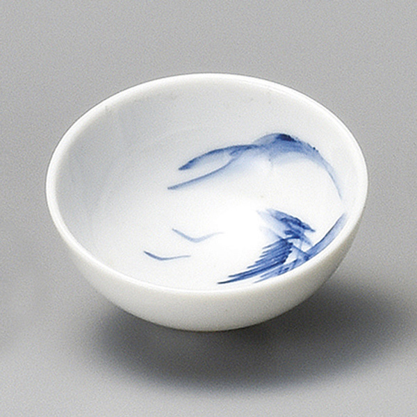 【美濃燒】染付山水中 丸盃