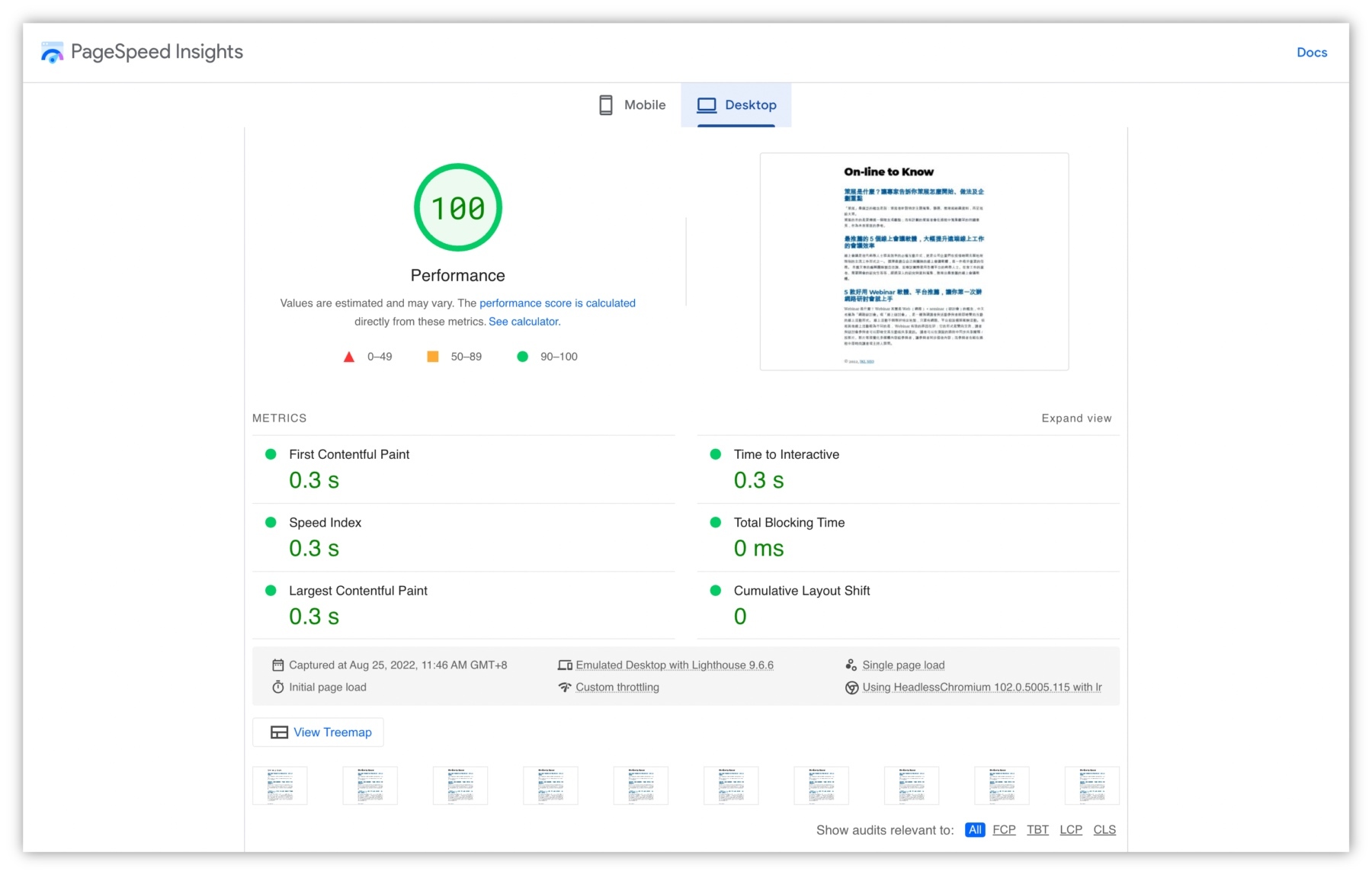 技術SEO-PageSpeedInsight