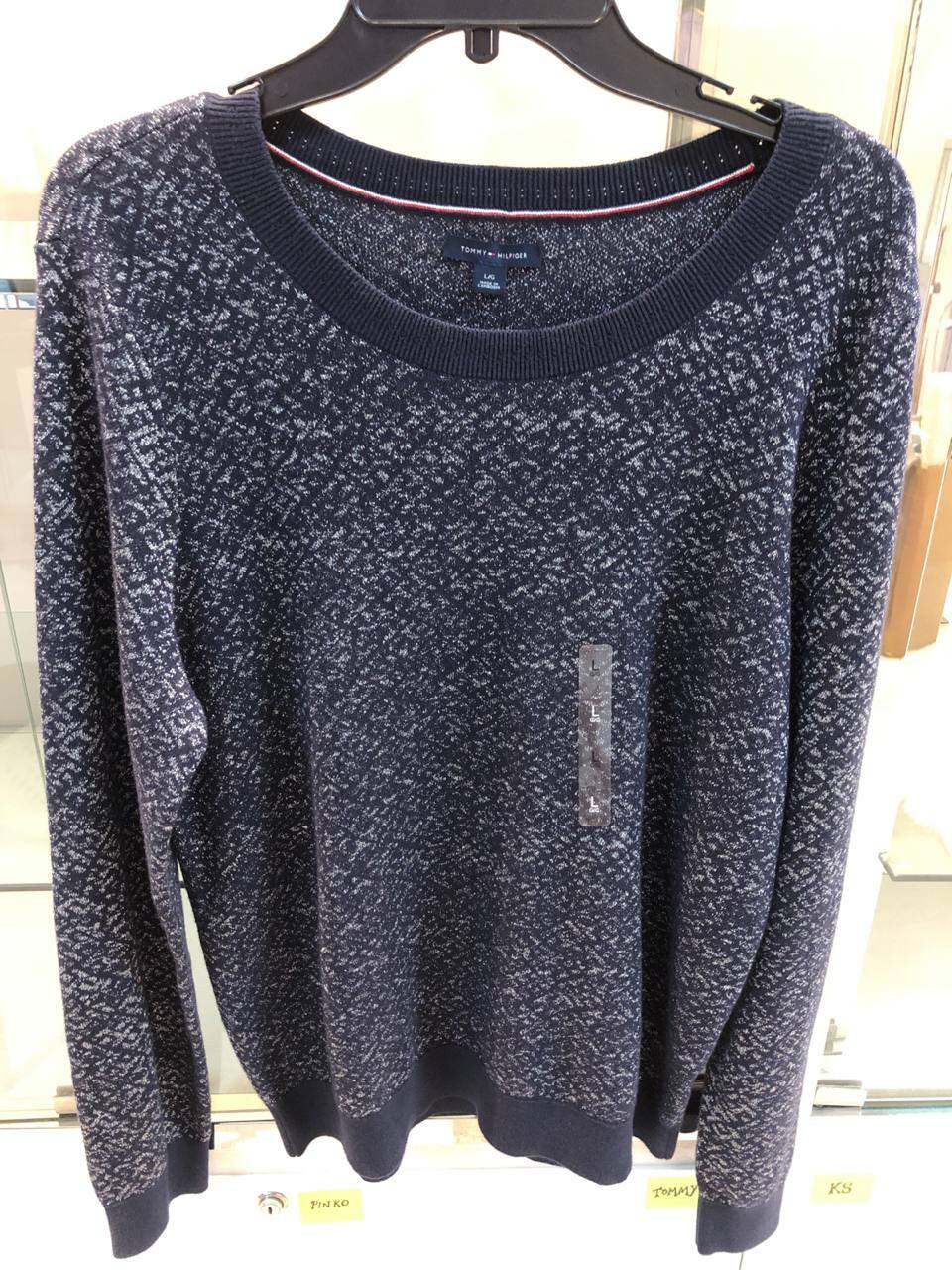 [S] TOMMY HILFIGER LONG SLEEVE SWEATER,NAVY, 76J2039-410 (STH67)
