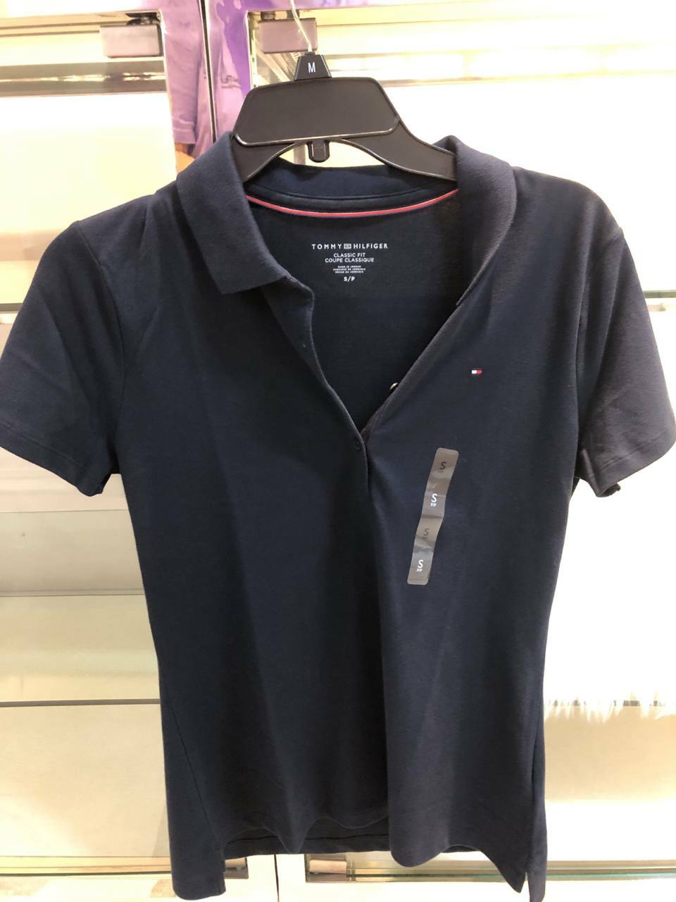 [S] TOMMY HILFIGER REGULAR FIT ESSENTIAL STRETCH COTTON POLO,NAVY, 7695226-079 (STH69)