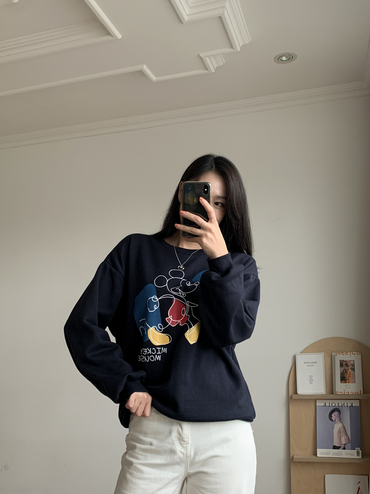 【現貨】韓國幾何抽象藝術米奇大學T