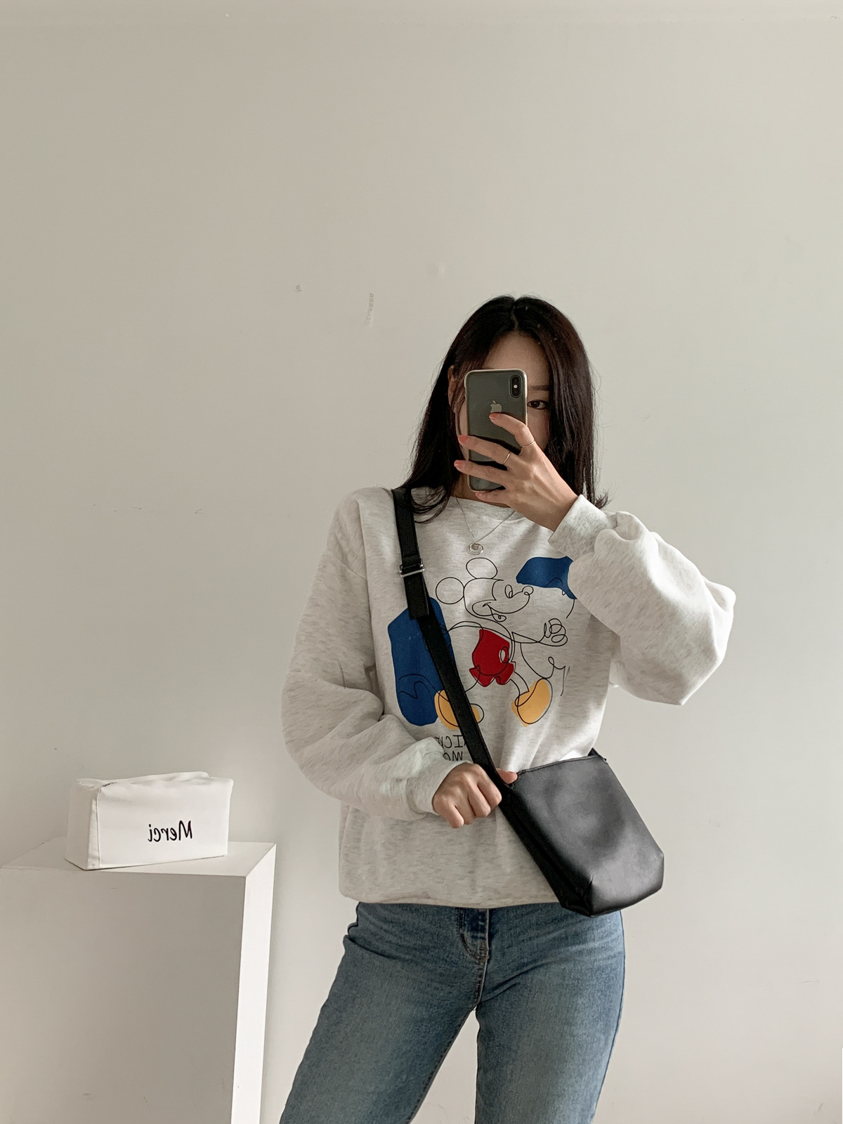 【現貨】韓國幾何抽象藝術米奇大學T