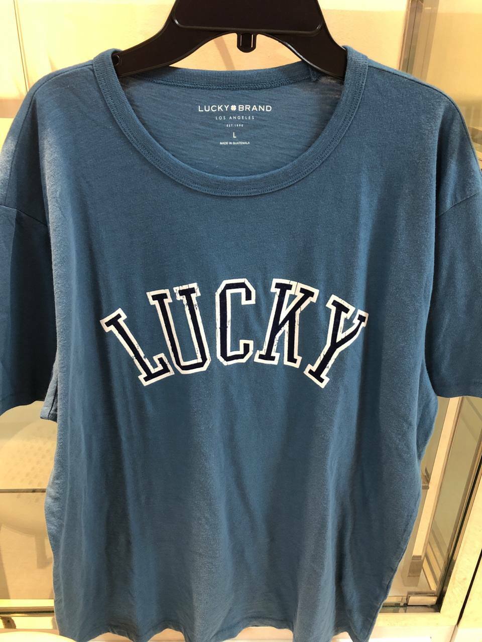 [S] LUCKY BRAND TEE,BLUE, 7MDG0673-4AH420 (SLB26)