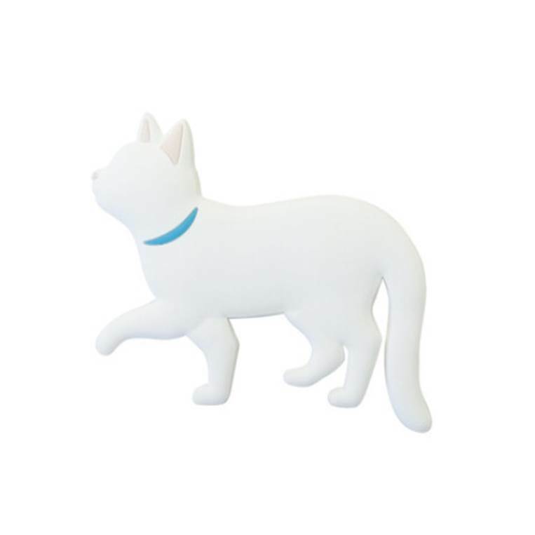 CAT STICKY HOOK 貓咪造型可彎曲多功能掛鉤貼 - 白貓