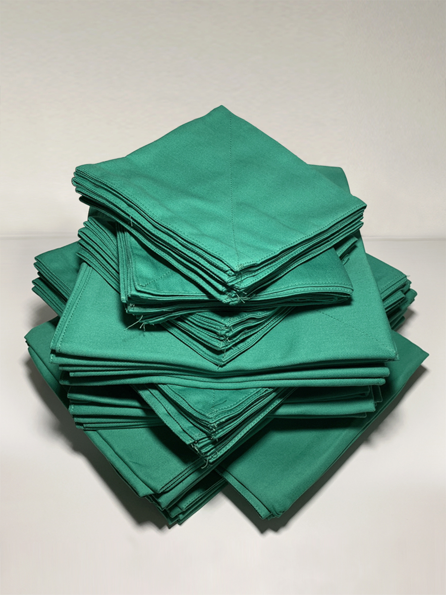 【 T09 】醫用手術方巾 - 竹子綠