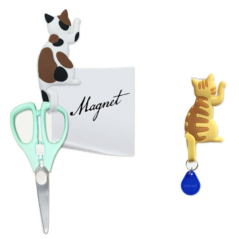 CAT STICKY HOOK 貓咪造型可彎曲多功能掛鉤貼 - 抓形白貓