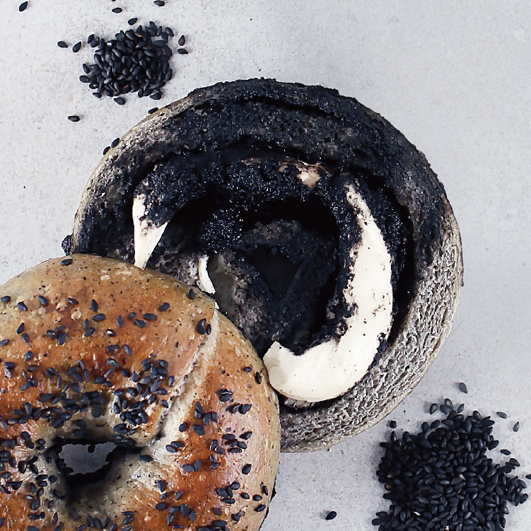 黑芝麻起士貝果 (奶素)