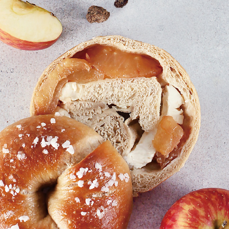 肉桂蘋果起士貝果 (奶素)