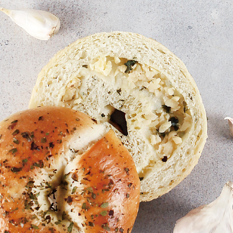 大蒜奶油貝果 (五辛素含奶)
