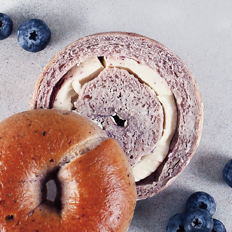 藍莓起士貝果 (奶素) 人氣第一