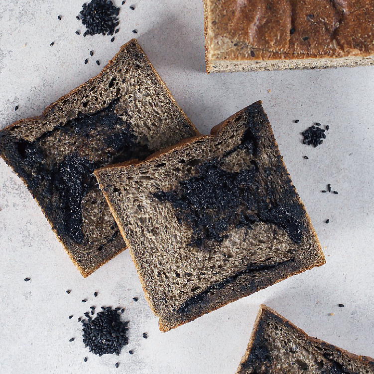黑芝麻吐司 (奶素)