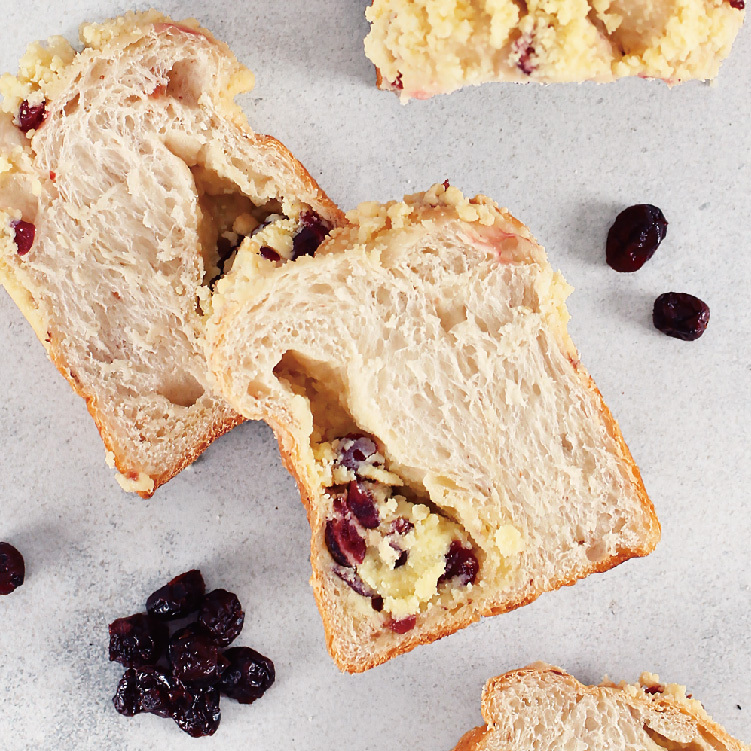 蔓越莓奶酥爆炸頭吐司 (蛋奶素)限冷凍