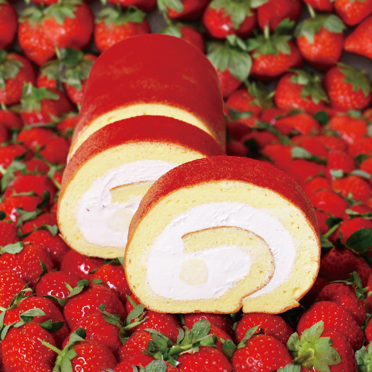 草莓煉乳生乳捲（蛋奶素）限冷凍