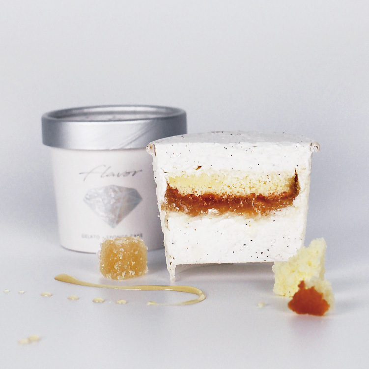 冰雪寶石義式冰淇淋 - 香草檸檬＋蜂蜜蛋糕 季節限定 限冷凍