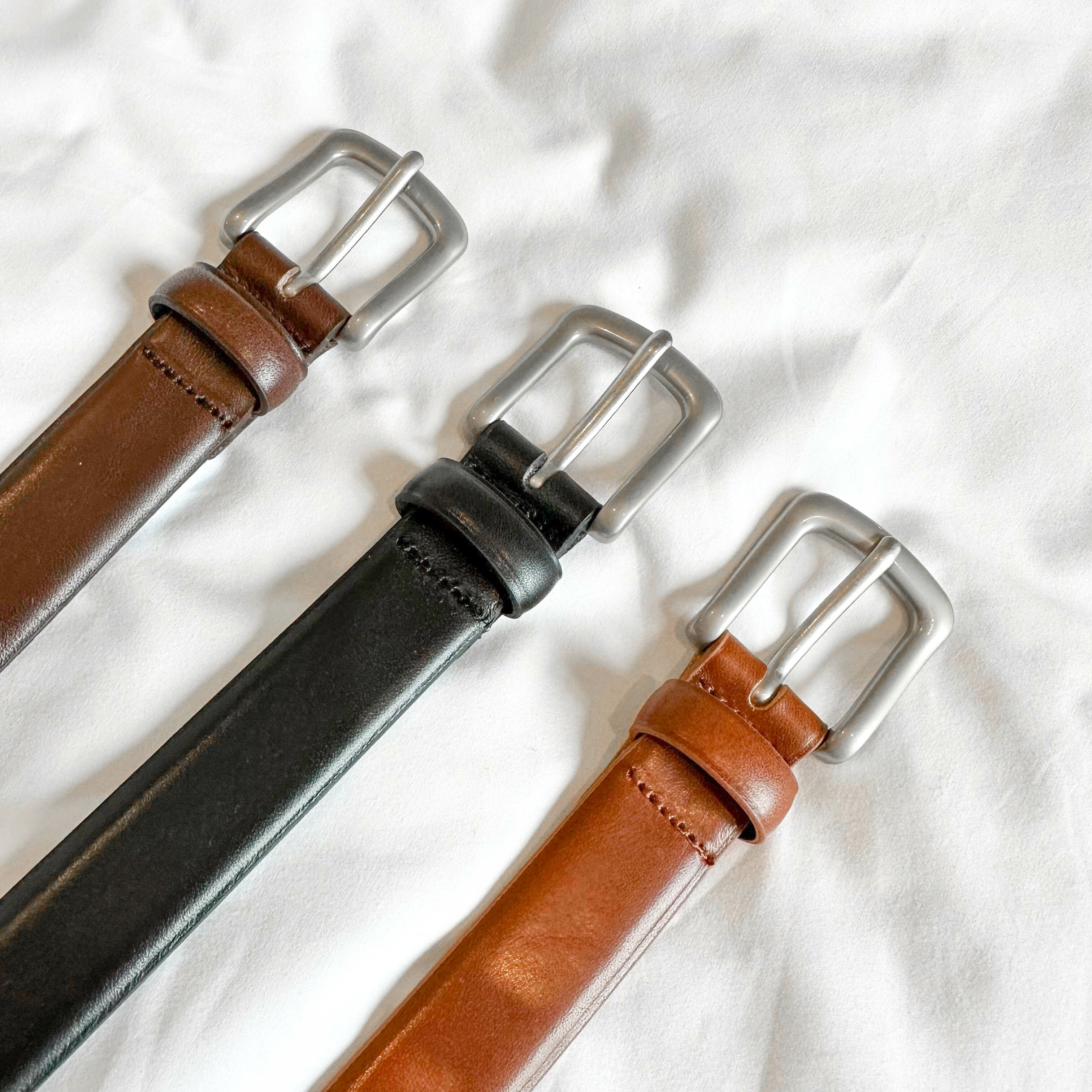 三色真皮皮帶