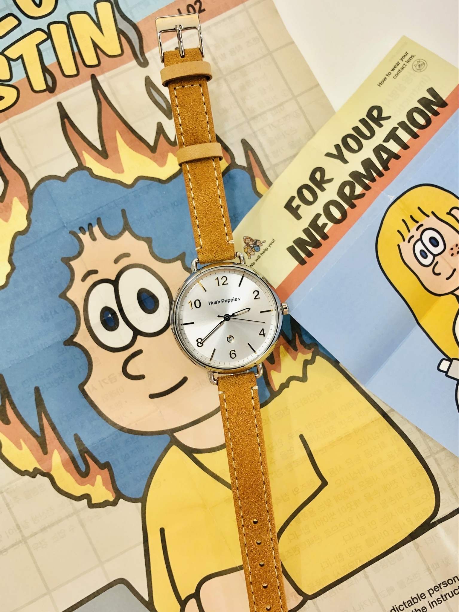 【Hush Puppies】麂皮質感三針腕錶 HP.3874L.2517 35mm 現代鐘錶