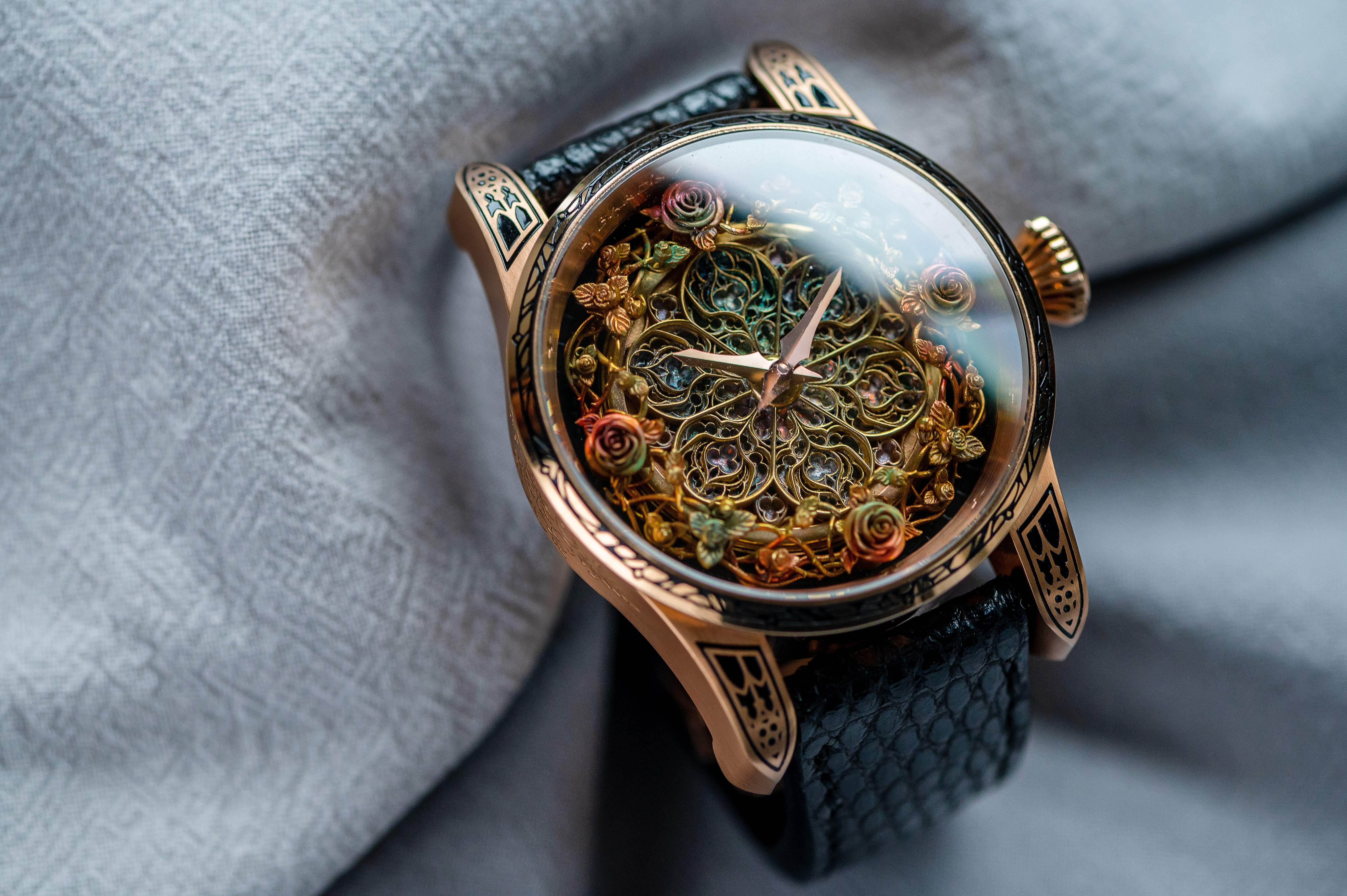 手工腕錶｜黃銅款－哥德始源手錶【但丁神曲】人間煉獄篇－吟遊詩人的呢喃