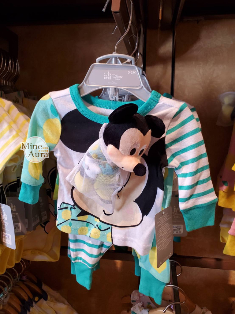 (特價現貨) 米奇 Mickey 圖案嬰兒上衣+褲子+玩偶組 三件套裝 套組 -香港迪士尼樂園