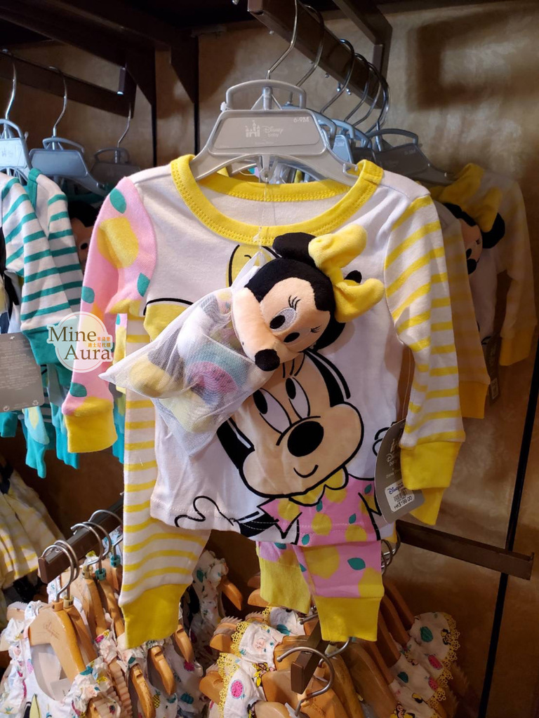 (特價現貨) 米妮 Minnie 圖案嬰兒上衣+褲子+玩偶組 三件套裝 套組 -香港迪士尼樂園
