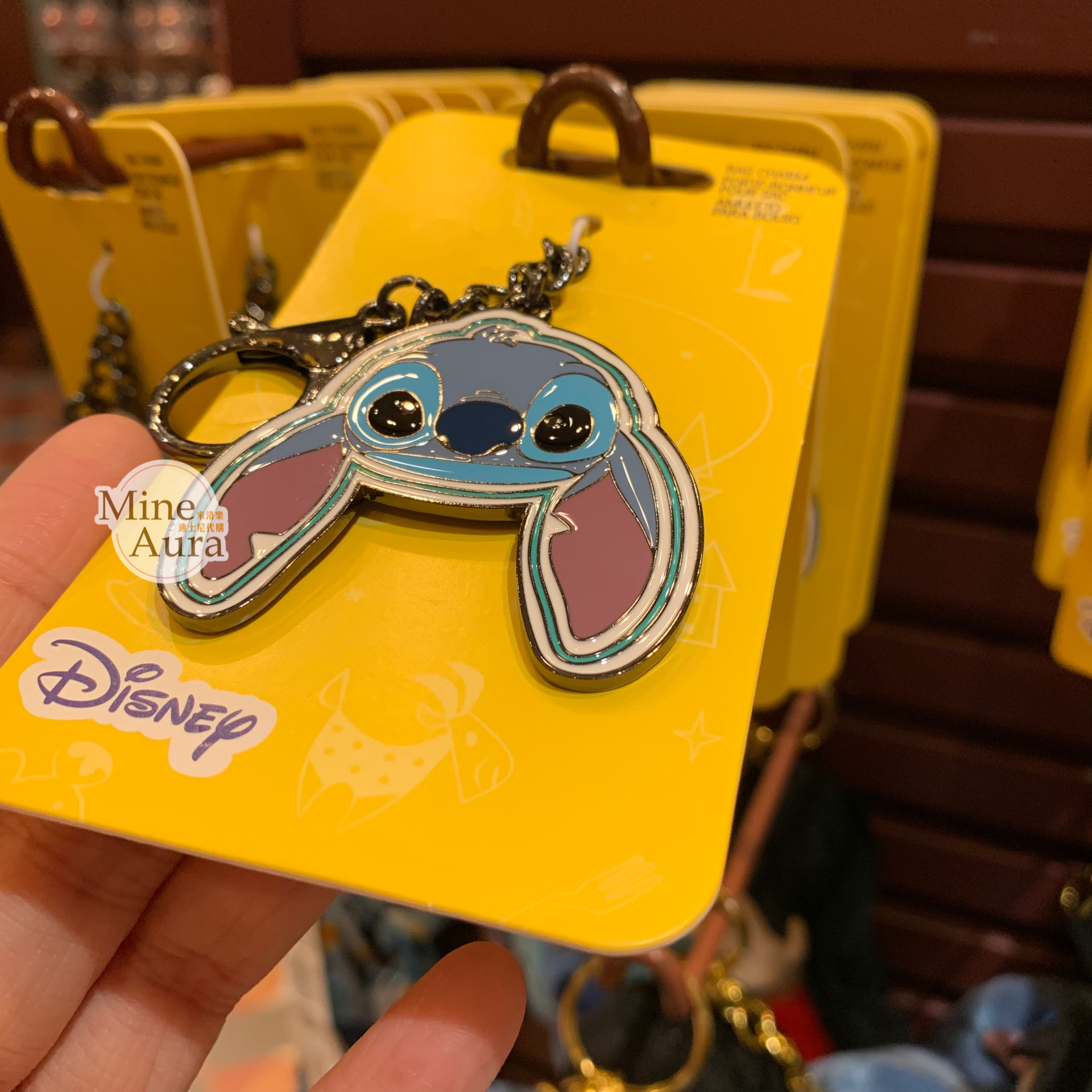 史迪奇 Stitch 扶桑花 大頭造型 鑰匙圈 吊飾 星際寶貝 Lilo & Stitch -香港迪士尼樂園
