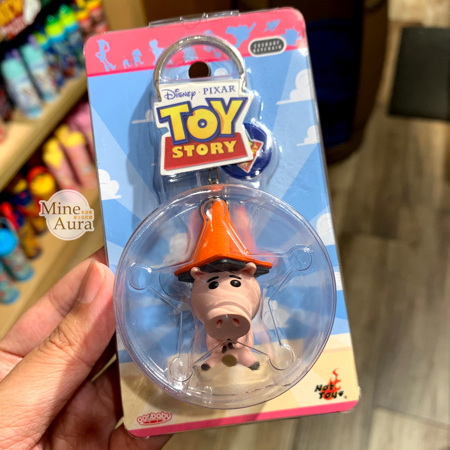 Q版 火腿豬 Ham 戴三角錐 立體 鑰匙圈 吊飾 玩具總動員 Toy Story -香港迪士尼樂園