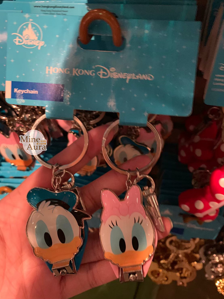 (現貨) 唐老鴨 Donald 黛西 Daisy 大頭造型 隨身指甲剪 鑰匙圈 吊飾 2入組 -香港迪士尼樂園