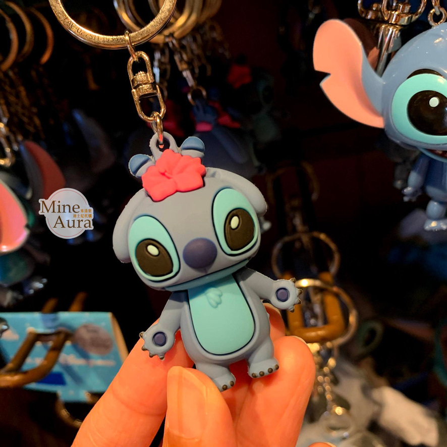 Q版 史迪奇 Stitch 扶桑花 立體 鑰匙圈 吊飾 星際寶貝 Lilo & Stitch -香港迪士尼樂園